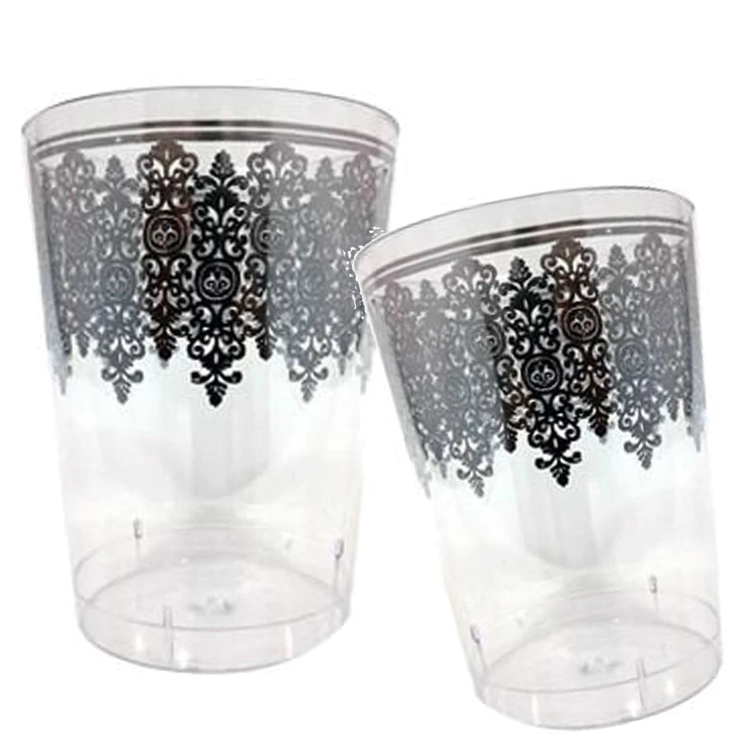 Decorline Clearance Sale SALE Ornament Crystal Tumblers Clear Silver 10 Oz 10count 3 Decorline Clearance Sale SALE Ornament Crystal Tumblers Clear Silver 10 Oz 10count