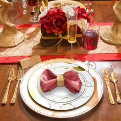 Decorline SALE Marble Collections Dinner Plate White & Gold 7.5" 10 Count 7 Decorline SALE Marble Collections Dinner Plate White & Gold 7.5