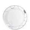 Decorline Clearance Sale SALE Marble Collections Salad Plates White & Silver 7.5" 10 Count