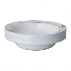 Decorline SALE Marble Collection Plastic Dessert Bowls White & Silver 5 OZ 10 Count Clearance Sale