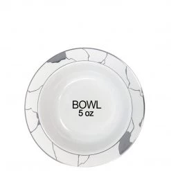 Decorline SALE Marble Collection Plastic Dessert Bowls White & Silver 5 OZ 10 Count Clearance Sale