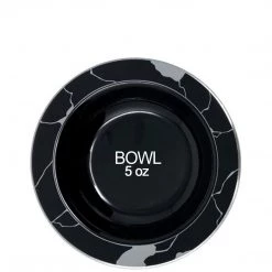 Decorline SALE Marble Collection Plastic Dessert Bowls Black & Silver 5 OZ 10 Count