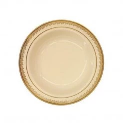 Decorline Clearance Sale SALE Prestige Collection Plastic Soup Bowls Cream Gold 12 Oz 10CT