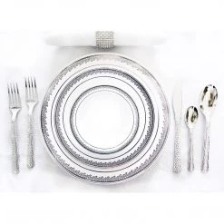 Decorline Glamour Collection Extra Heavyweight Disposable Tea Spoons Silver