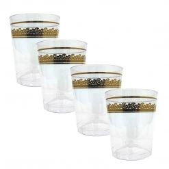 Decorline SALE Prestige Collections Tumblers Clear Gold 10 Oz 10 Count