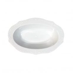 Decorline SALE Antique Collection Oval Dessert Bowl White 5 Oz 20 Count Clearance Sale