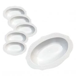 Decorline SALE Antique Collection Oval Dessert Bowl White 5 Oz 20 Count Clearance Sale 7 Decorline SALE Antique Collection Oval Dessert Bowl White 5 Oz 20 Count Clearance Sale