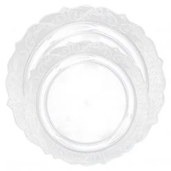 Decorline SALE Elegant Collections Salad Dessert Plate Clear 7.25" 10 Count