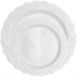Decorline Clearance Sale SALE Elegant Collections Dinner Plate White 10.25