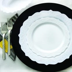 Decorline Clearance Sale SALE Elegant Collections Dinner Plate White 10.25" 10 Count