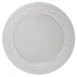 Decorline Elegant Chargers Charger Hammered Design Plates Clear 13" 2CT