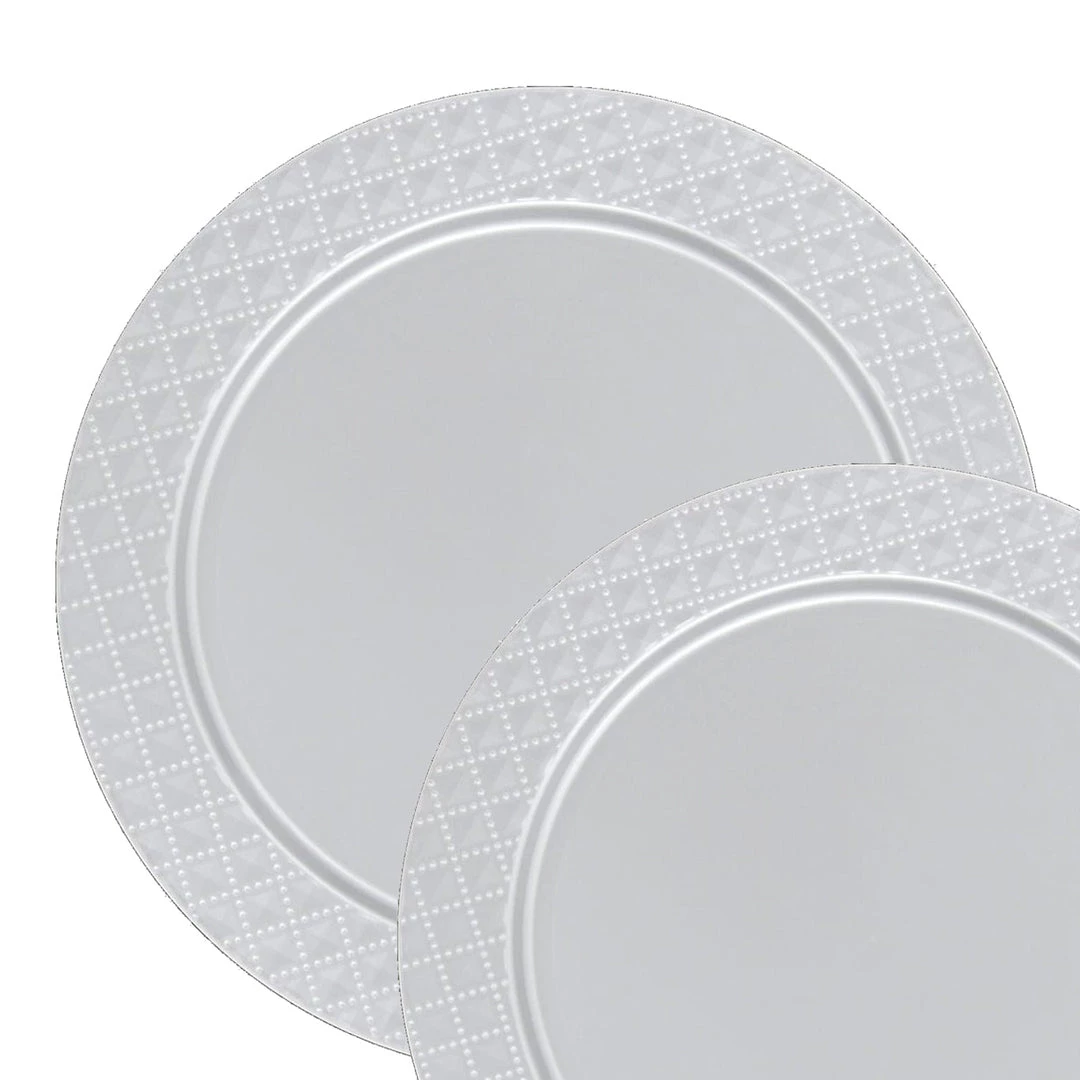 Decorline Charger Diamond Design Plates Clear 13" 2CT 3 Decorline Charger Diamond Design Plates Clear 13" 2CT