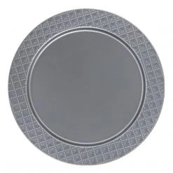 Decorline Elegant Chargers Charger Diamond Design Plates Silver 13" 2CT