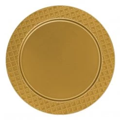Decorline Charger Diamond Design Plates Gold 13" 2CT