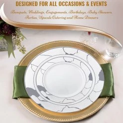 Decorline SALE Marble Collections Dinner Plate White & Silver 10.25" 10 Count 9 Decorline SALE Marble Collections Dinner Plate White & Silver 10.25