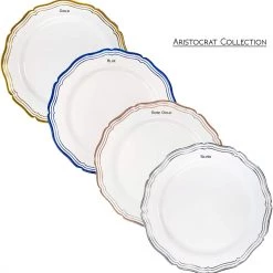 Decorline Aristocrat Collections Dinner Plate White & Gold 10.25