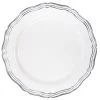 Decorline Aristocrat Collections Dinner Plate White & Silver 10.25"