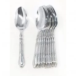 Decorline SALE Luxury Baroque Collection Silver Spoons 12 Count Clearance Sale 9 Decorline SALE Luxury Baroque Collection Silver Spoons 12 Count Clearance Sale