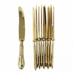 Decorline SALE Luxury Baroque Collection Gold Knives 12 Count Clearance Sale