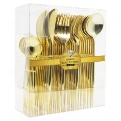 Decorline Noble Collection Shiny Gold Flatware Set
