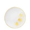 Decorline Orchid White And Gold Round Plastic Dinner Plates 7.5" Elegant Plates