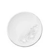 Decorline Elegant Plates Orchid White And Silver Round Plastic Dinner Plates 7.5"