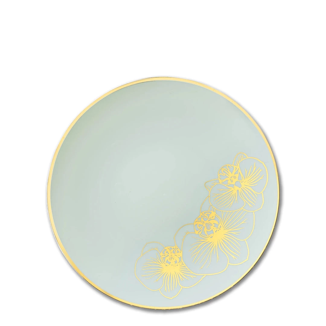 Decorline Orchid Collection Dinner Plate Turquoise & Gold Tableware Package Set 6 Decorline Orchid Collection Dinner Plate Turquoise & Gold Tableware Package Set
