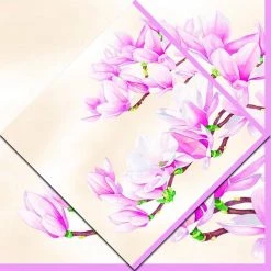 Decorline Elegant Napkins Magnolia Cream Lunch Napkins 20 Ct