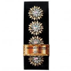 Nicole Fantini Collection Elegant Napkin Rings Dahlia Rhinestone Napkin Rings Set Of 4