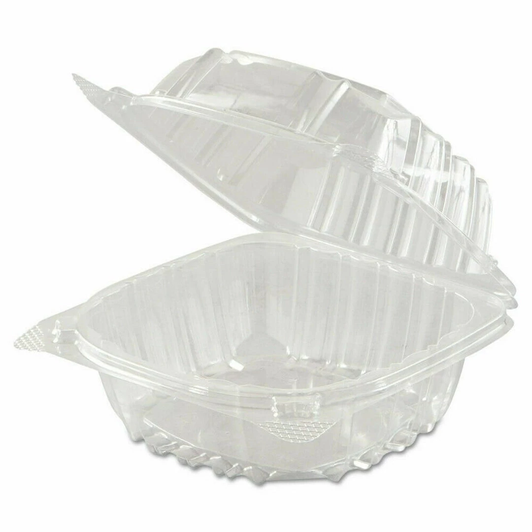 Dart Clear 6"x6" Seal Hinged-Lid Plastic Containers Take-out Container For Cake, Sandwich 4 Dart Clear 6"x6" Seal Hinged-Lid Plastic Containers Take-out Container For Cake, Sandwich