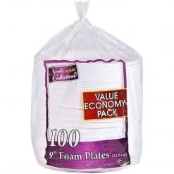 Nicole Collection Nicole Home Collection Everyday Dinnerware Foam Plate White 9" Foam Products