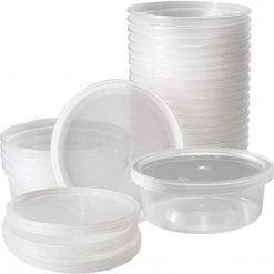 Nicole Collection Nicole Home Collection Light Weight Food Storage Containers With Lids Clear 10 Oz Deli Storage Containers