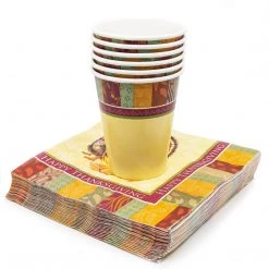 Hanna K Fall Expression Thanksgiving Premium Paper Plate Set 129CT