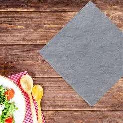 Decorline Elegant Napkins Fiorentina Silver Lunch Napkins 20 Ct