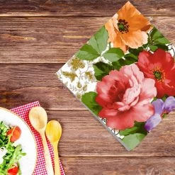 Nicole Fantini Collection Elegant Napkins Floral Devotion Disposable Lunch Paper Napkins 20 Ct