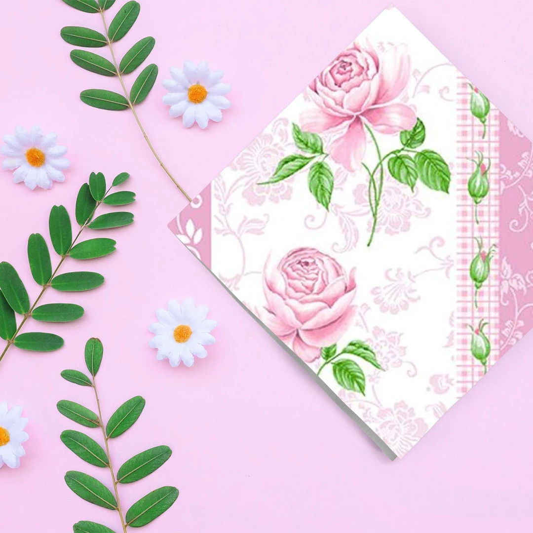 Nicole Fantini Collection Flowers #33 Disposable Lunch Paper Napkins 20 Ct 4 Nicole Fantini Collection Flowers #33 Disposable Lunch Paper Napkins 20 Ct