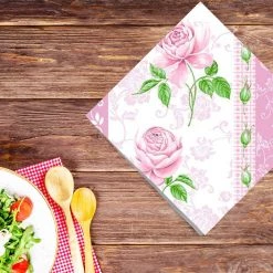 Nicole Fantini Collection Flowers #33 Disposable Lunch Paper Napkins 20 Ct