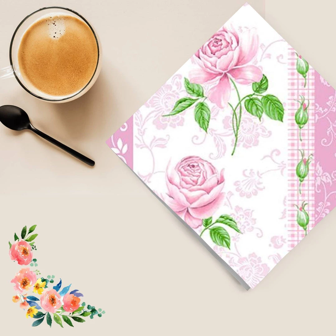 Nicole Fantini Collection Flowers #33 Disposable Lunch Paper Napkins 20 Ct 3 Nicole Fantini Collection Flowers #33 Disposable Lunch Paper Napkins 20 Ct