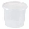 Nicole Collection Light Weight Food Storage Container Round Clear 25 Oz