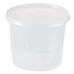 Nicole Collection Light Weight Food Storage Container Round Clear 25 Oz