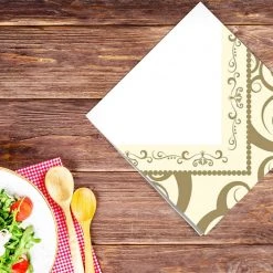 Hanna K Signature Gold Medley Beverage Napkins 75 Count