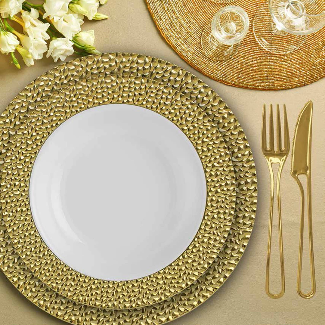 Blue Sky SALE Gold Touch Salad Plates Gold Rim 7" 10CT Clearance Sale 2 Blue Sky SALE Gold Touch Salad Plates Gold Rim 7" 10CT Clearance Sale