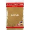 Party Dimensions TableCloth Plastic Disposable Round Gold 84''
