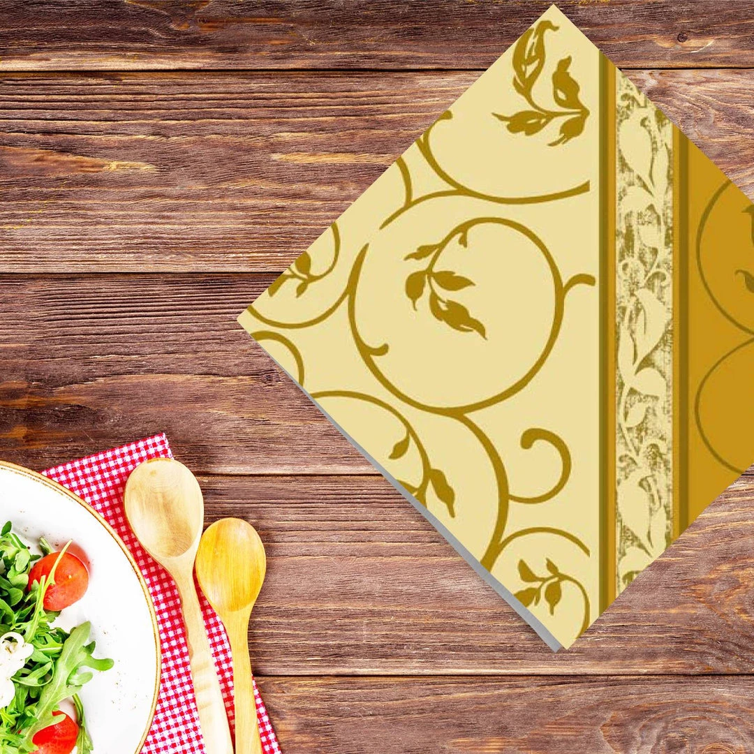 Nicole Fantini Collection Golden Curlicue 2 Disposable Lunch Paper Napkins 20 Ct Elegant Napkins 2 Nicole Fantini Collection Golden Curlicue 2 Disposable Lunch Paper Napkins 20 Ct Elegant Napkins