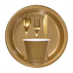 Hanna K Signature Hanna K. Signature Plastic Plates Gold 9