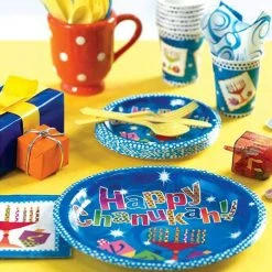 Hanna K Signature Hanukkah Hanna K. Signature Happy Chanukah Lunch Napkin