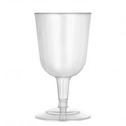 Hanna K Signature Elegant Cups Hanna K. Signature Premium Heavy Weight Plastic Clear Wine Glasses 5oz