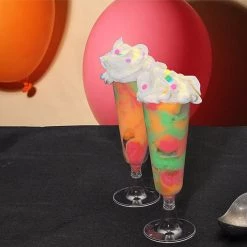 Hanna K Signature Hanna K. Signature Elegant Plastic Champagne Glasses Heavyweight Flute 5 Oz