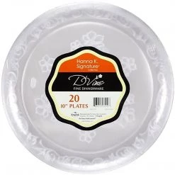 Hanna K D'Vine Plastic Salad Plate Heavyweight Clear 7