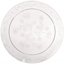 Hanna K D'vine Plastic Dinner Plate Heavyweight Clear 9